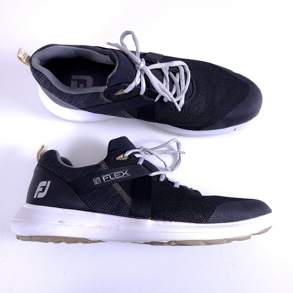 FootJoy FJ Flex Men’s 56103 Black Golf Shoes 11 - Picture 7 of 9